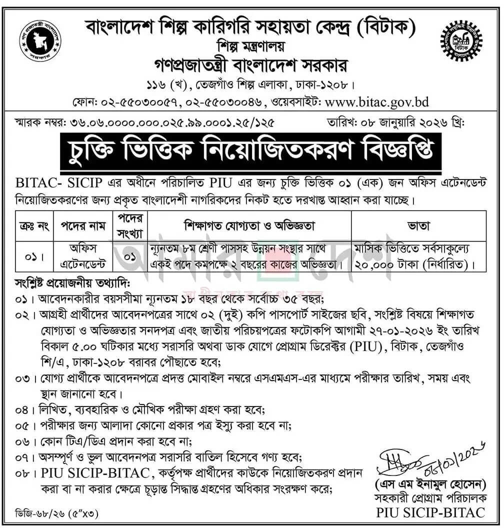 BITAC Job Circular 2026