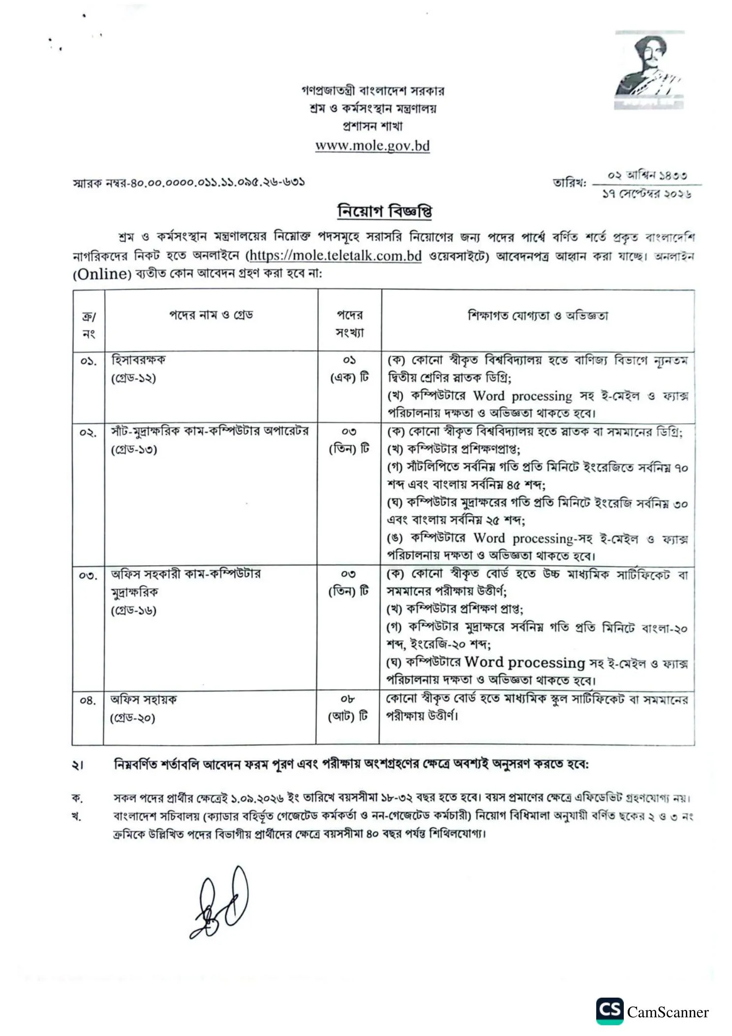 MOLE Job Circular 2026 PDF-1.webp