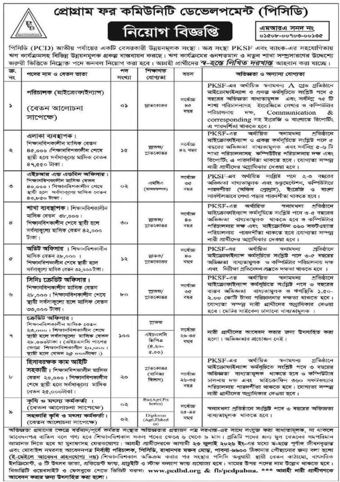 PCD NGO Job Circular 2026.jpg