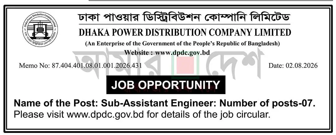 DPDC Job Circular 2026 1.webp