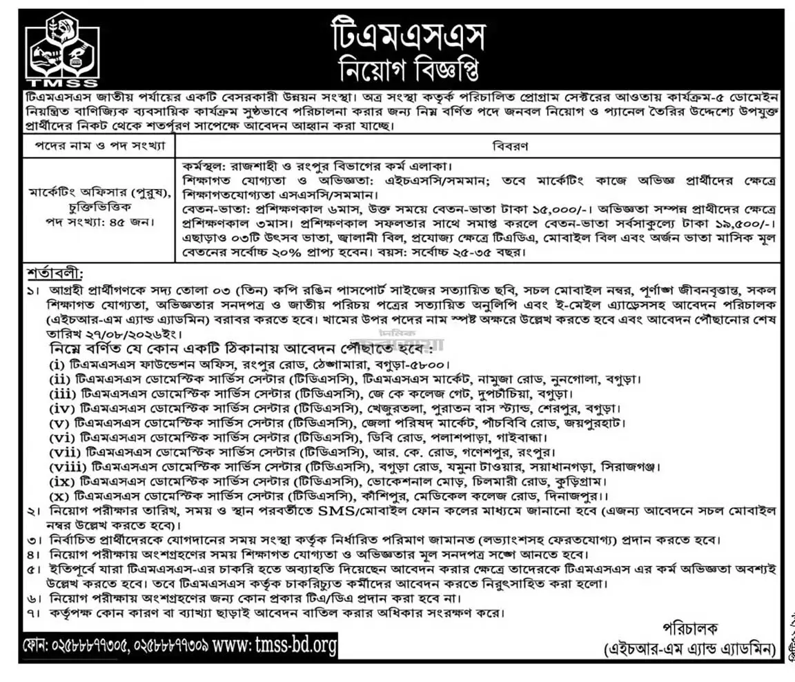TMSS NGO Job Circular 2026 2.webp