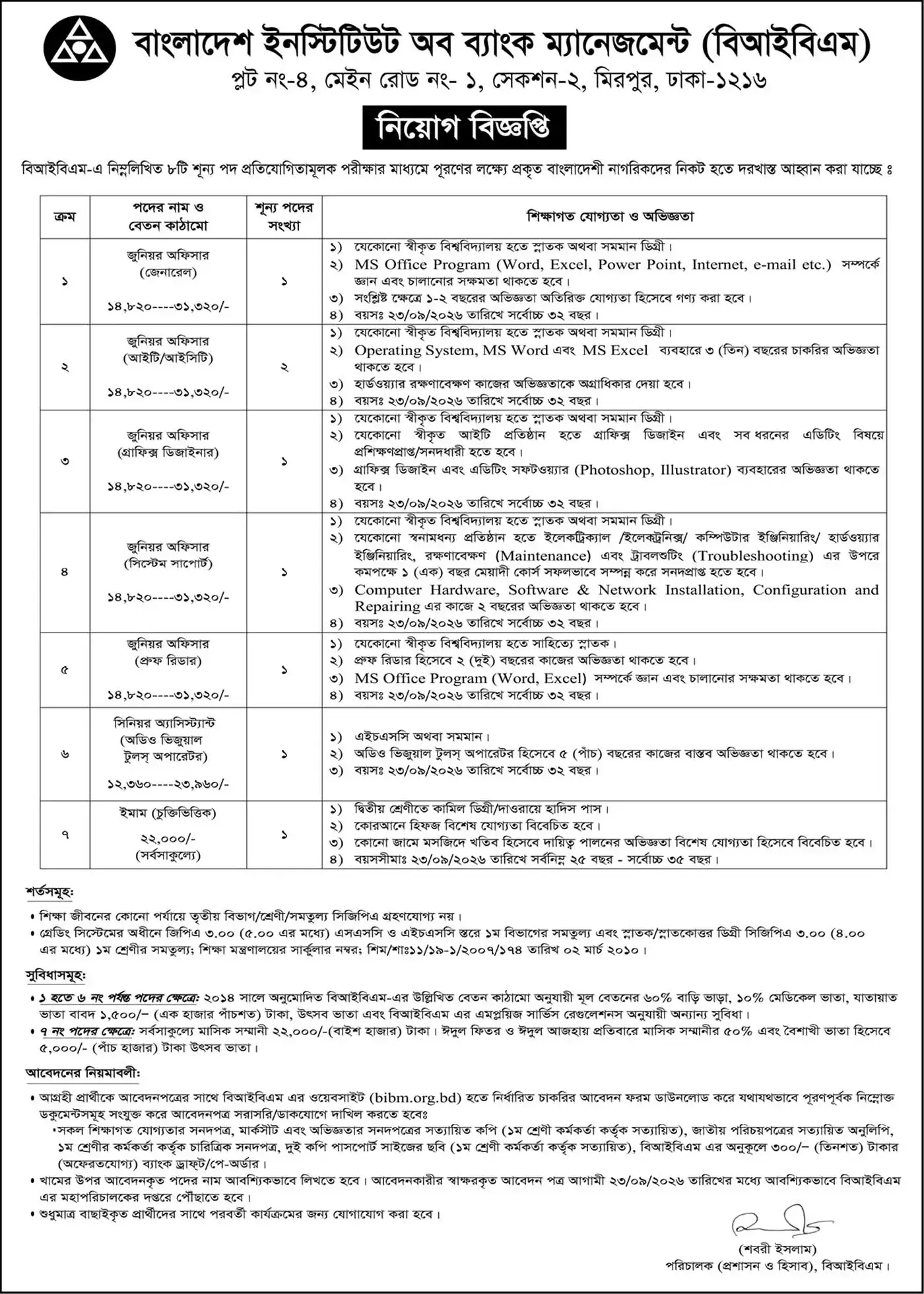 BIBM Job Circular 2026.webp
