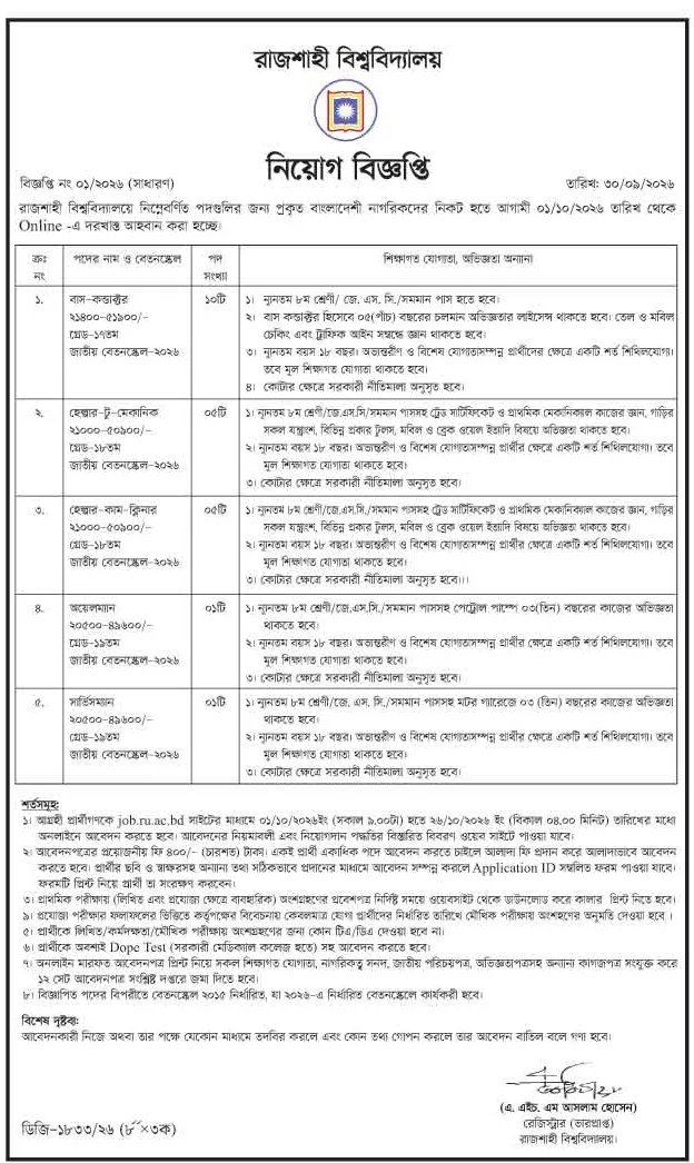 RU Job Circular 2026.webp