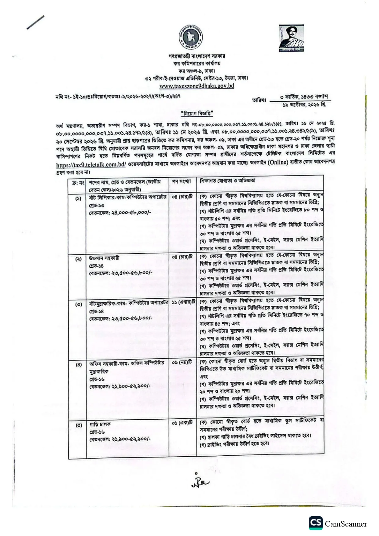 TAX9 Job Circular 2026 PDF-1.webp