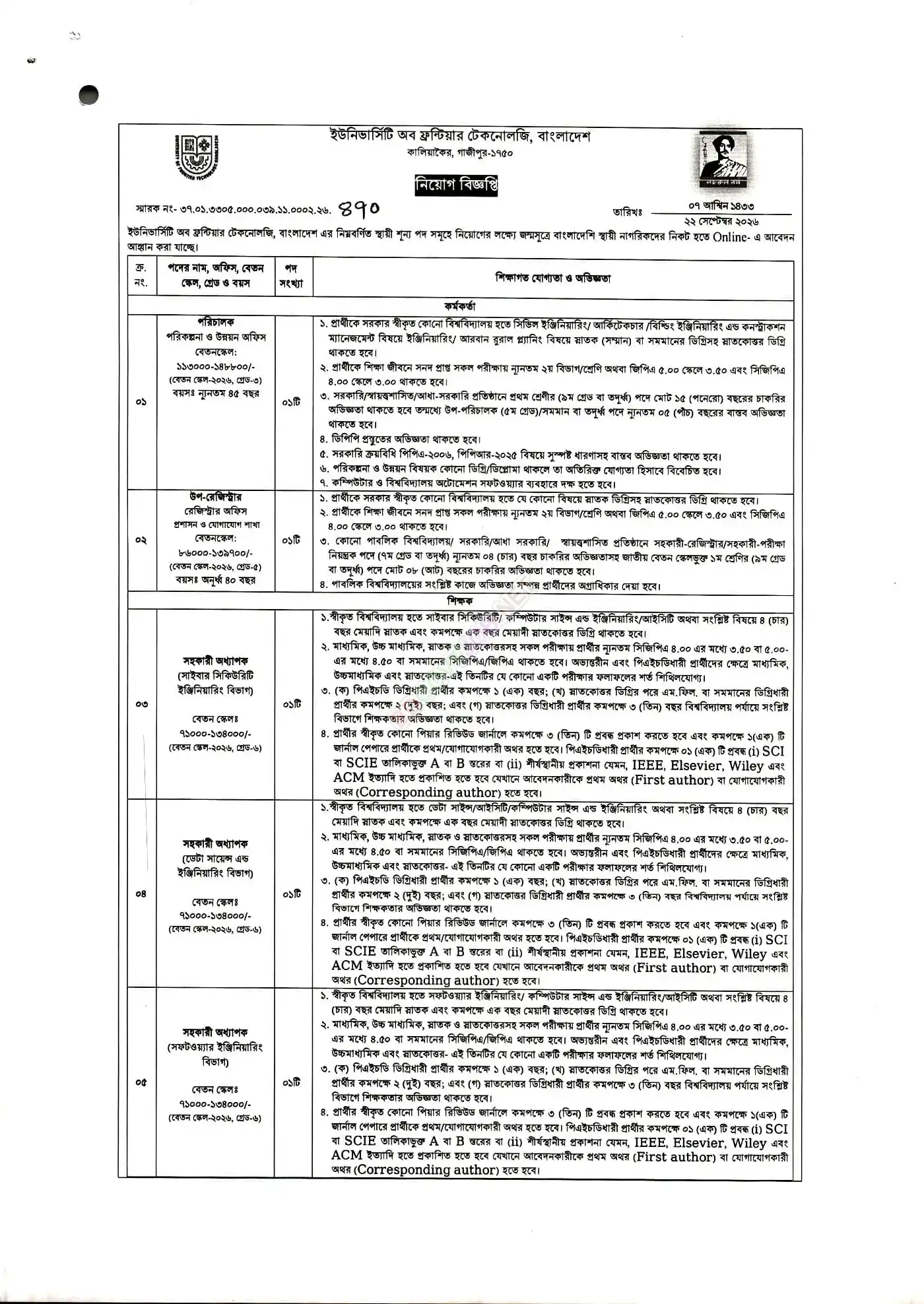 UFTB Job Circular 2026 PDF-1.webp