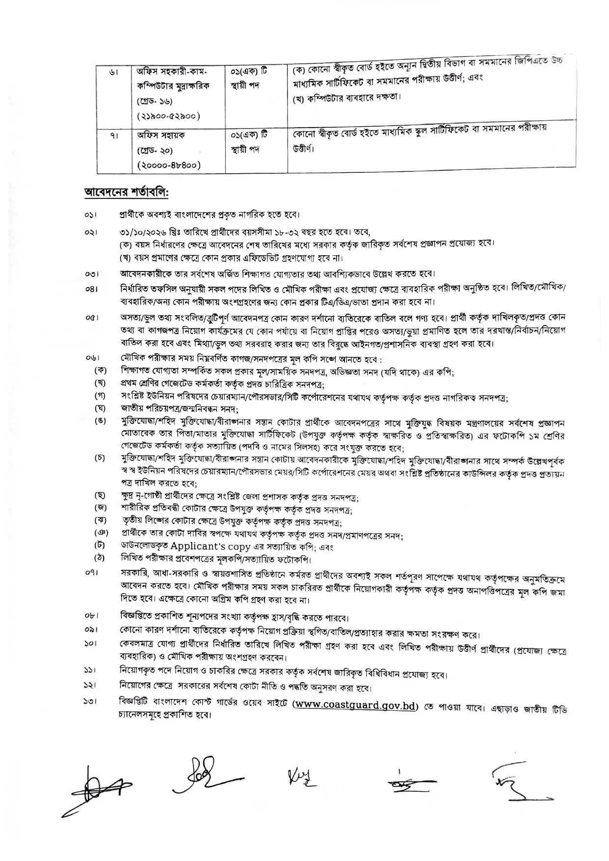 Coast Guard Job Circular 2026 PDF-2.webp