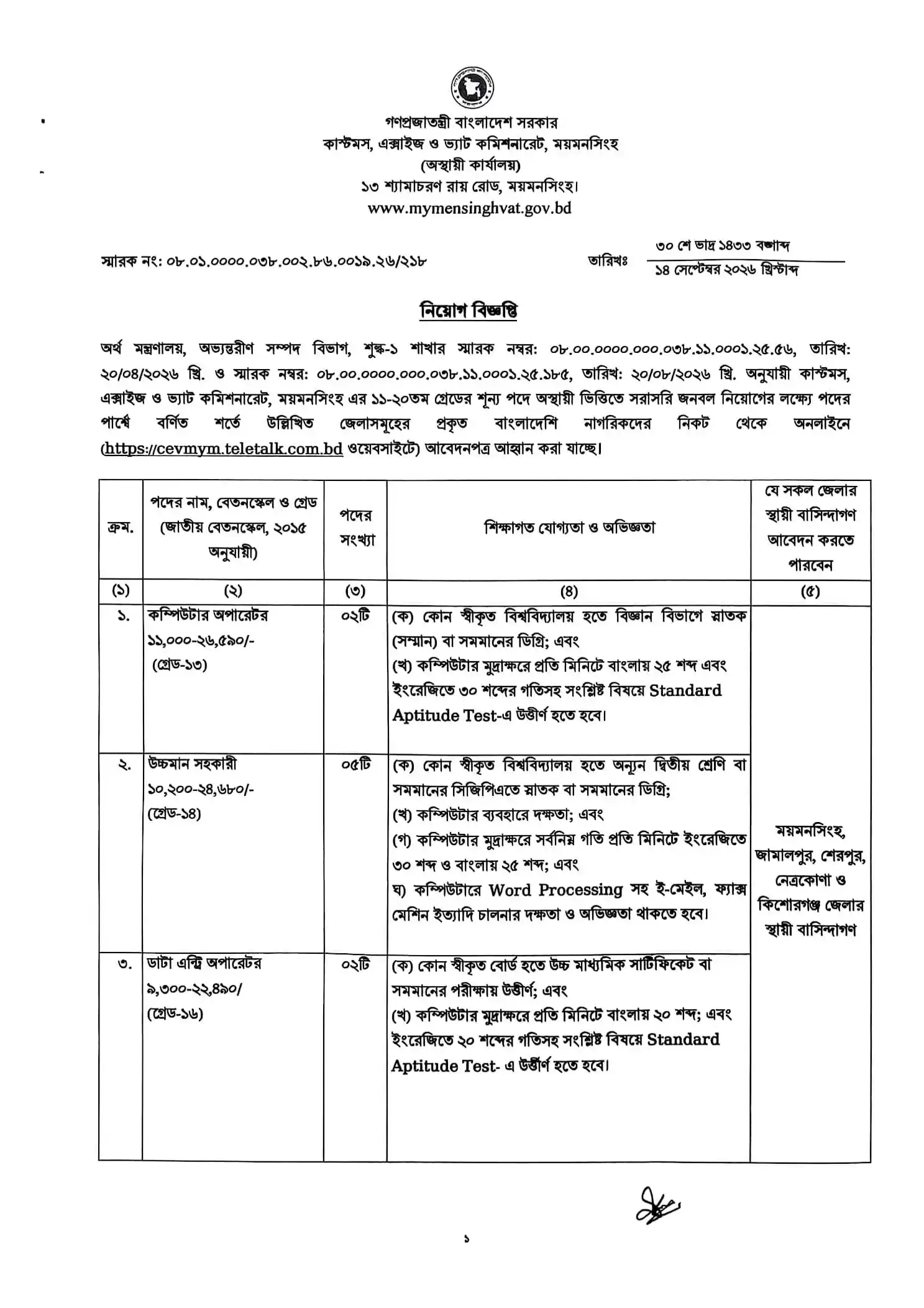 CEVMYM Job Circular 2026 PDF-1.webp