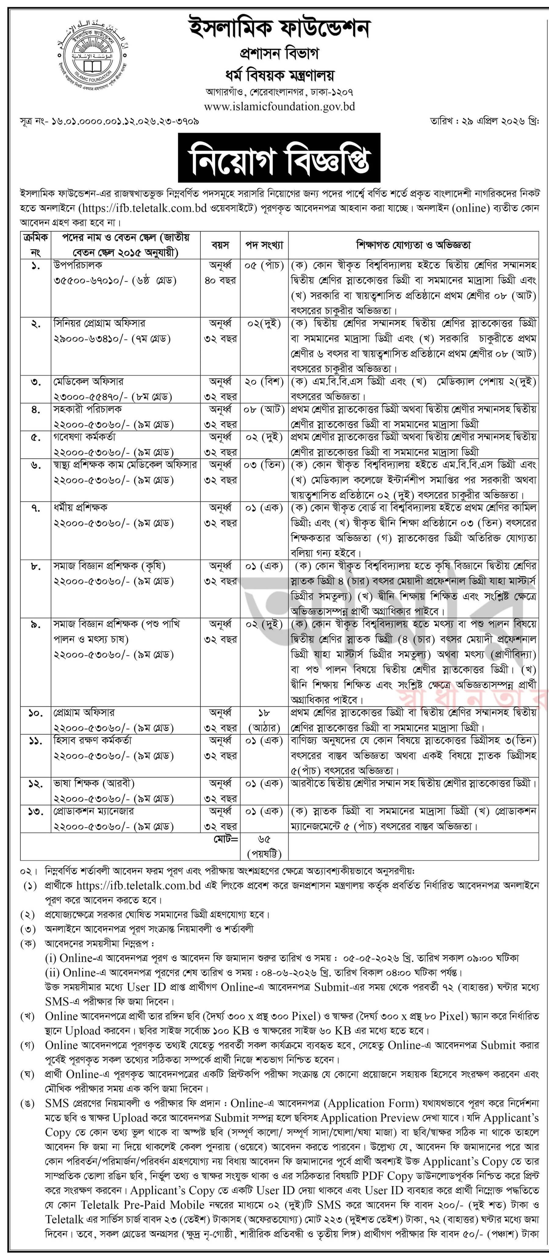 Islamic Foundation Job Circular.jpg