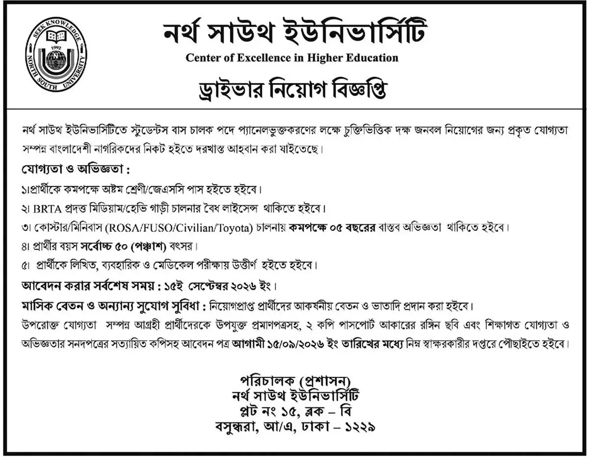 North South University Job Circular 2026.webp